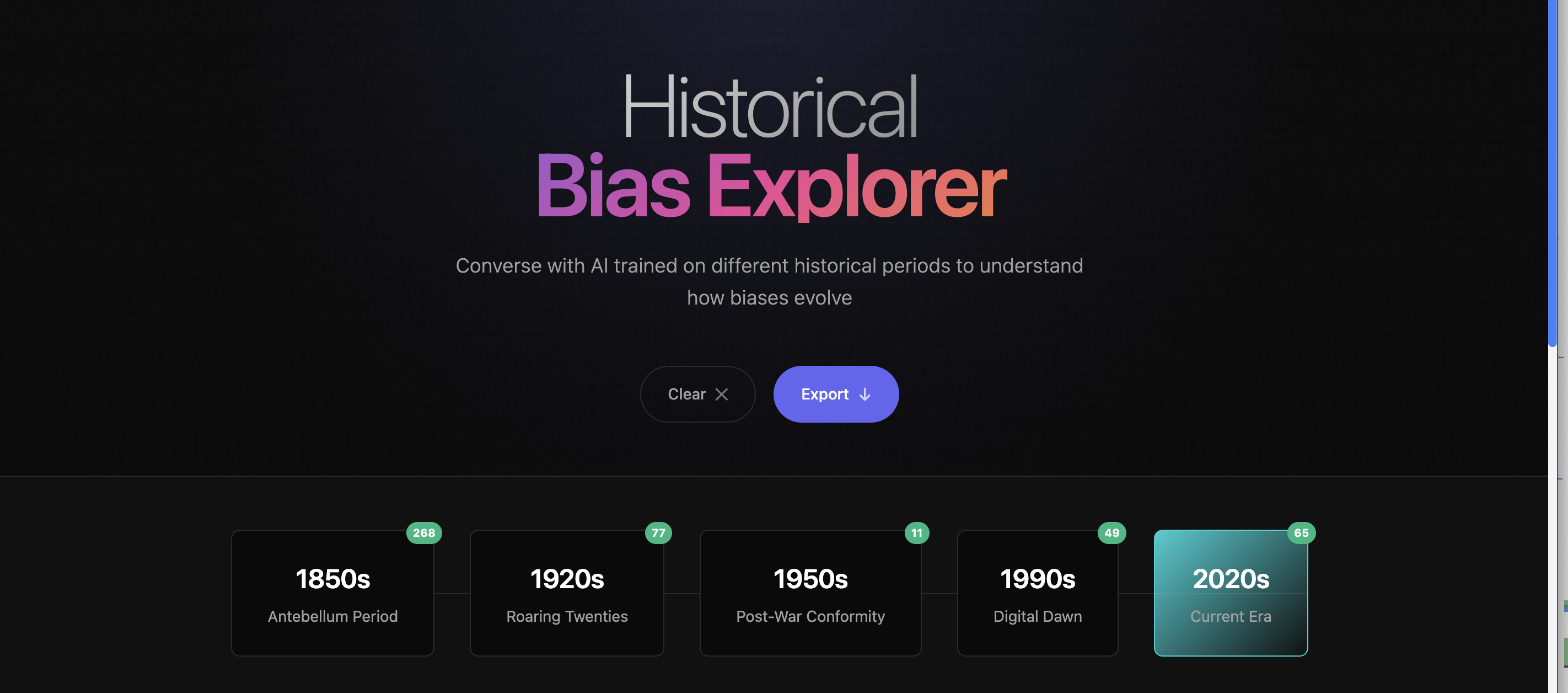 Historical Bias Chat Interface